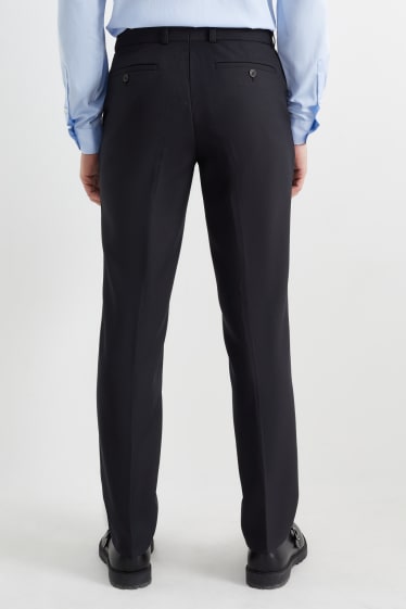 Pánské - Oblekové kalhoty - regular fit - tmavomodrá