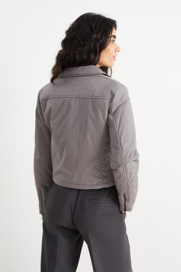 Women - Biker jacket - gray
