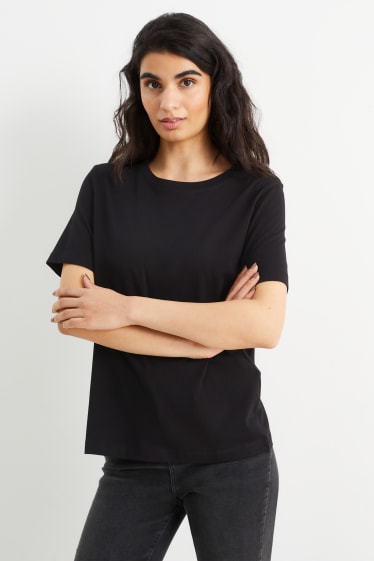 Kobiety - Wielopak, 2 szt. - T-shirt basic - czarny