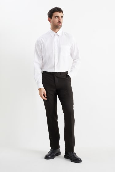 Hombre - Pantalón de traje - regular fit - negro