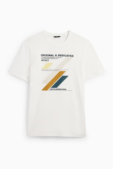 Uomo - T-shirt - bianco crema