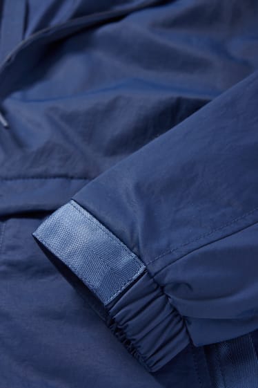 Hommes - Veste à capuche - déperlante - bleu foncé