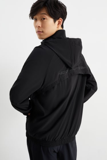 Pánské - Funkční bunda s kapucí - Flex - 4 Way Stretch - černá
