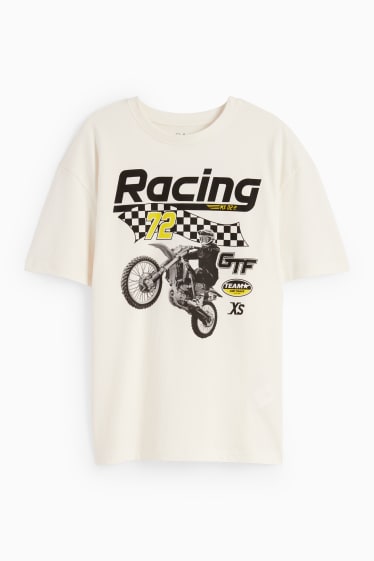 Enfants - Motocross - T-shirt - blanc crème