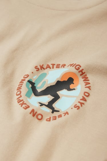 Kinder - Skater - Kurzarmshirt - beige