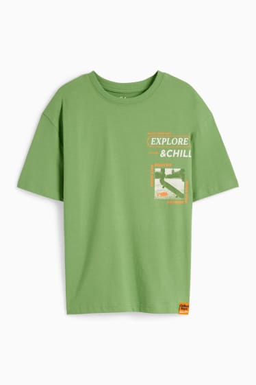 Kinder - Skater - Kurzarmshirt - grün