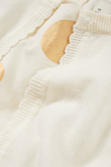 Enfants - Ensemble - robe et gilet en maille - 2 pièces - beige clair
