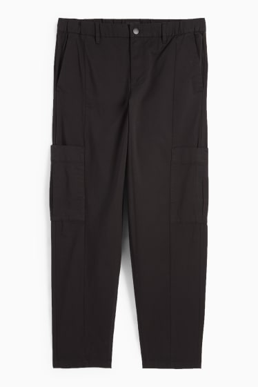 Pánské - Cargo kalhoty - relaxed fit - černá