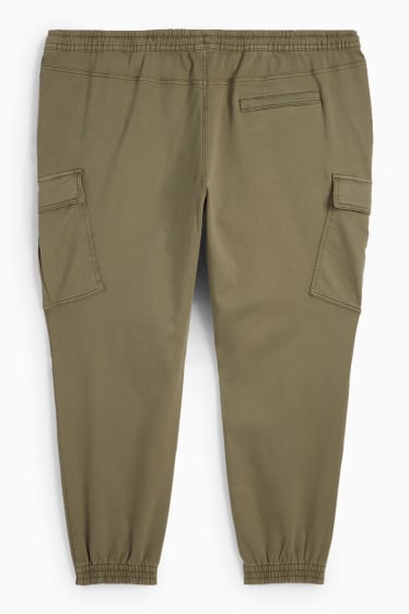 Men - Cargo trousers - tapered fit - LYCRA® - khaki
