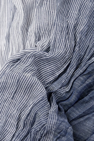 Men - Scarf - striped - blue