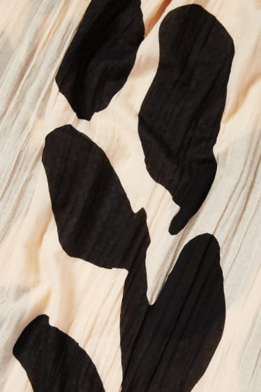 Dames - Sjaaltje - met patroon - zwart