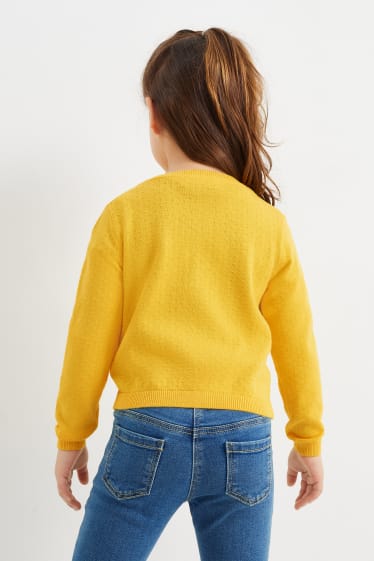 Copii - Cardigan tricotat - galben