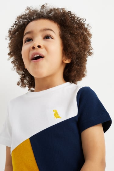 Niños - Dinosaurio - camiseta de manga corta - blanco