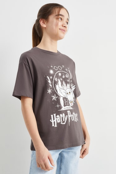 Kinder - Harry Potter - Kurzarmshirt - dunkelgrau