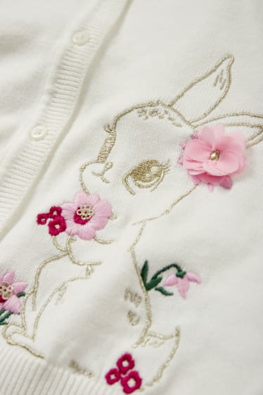 Dětské - Motivy zajíčka - pletený kardigan - krémově bílá