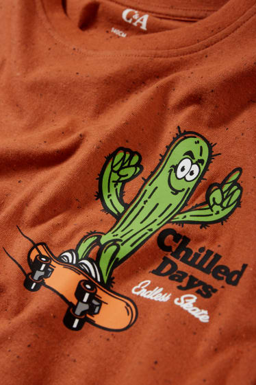 Niños - Cactus - camiseta de manga corta - marrón