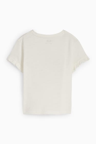 Dětské - Motiv houpačky - tričko s krátkým rukávem - krémově bílá