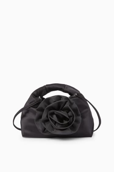 Damen - Umhängetasche mit abnehmbarem Taschengurt - schwarz