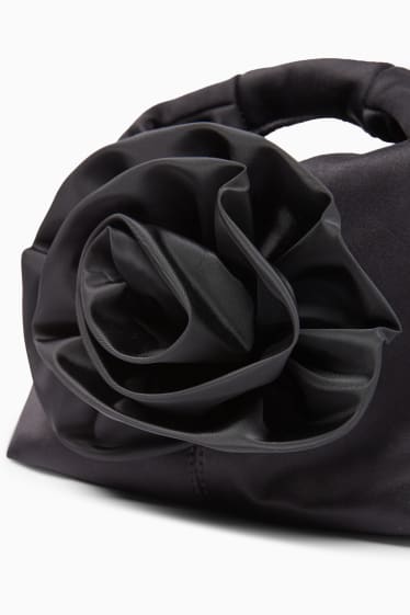 Damen - Umhängetasche mit abnehmbarem Taschengurt - schwarz