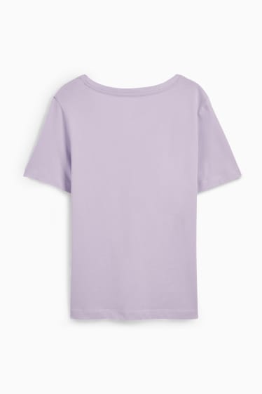 Dames - Basic T-shirt - lichtpaars