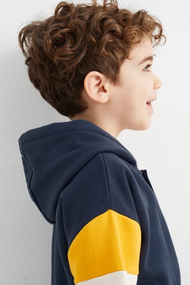 Kinder Jungen - Collegejacke mit Kapuze - dunkelblau
