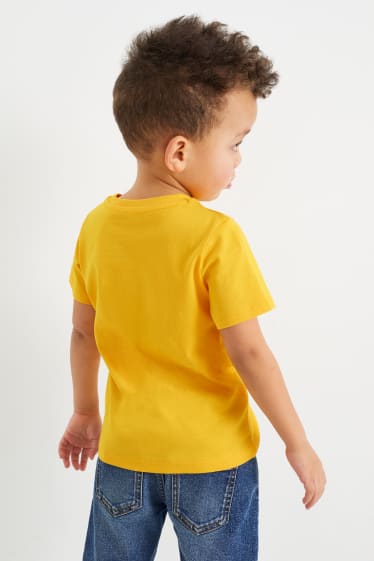 Kinderen - Set van 5 - dino - T-shirt - geel