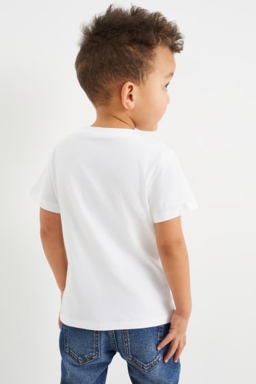 Bambini - Confezione da 3 - basket e animali - t-shirt - bianco