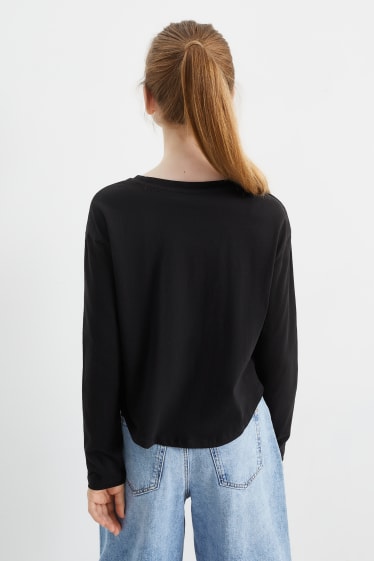Kinderen: meisjes - Longsleeve - zwart