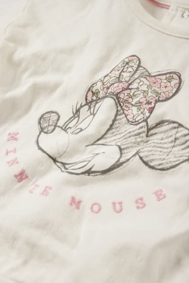 Bebeluși - Minnie Mouse - bluză de molton bebeluși - alb