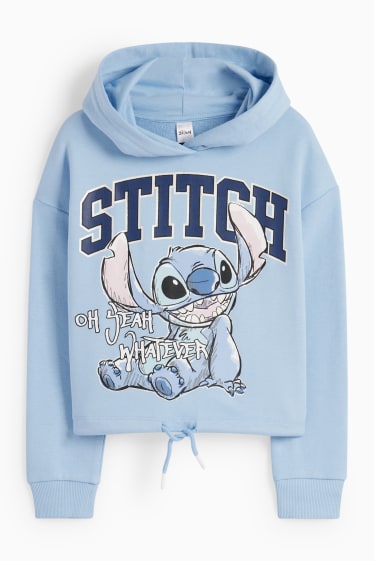 Dzieci - Lilo i Stitch - bluza z kapturem - jasnoniebieski