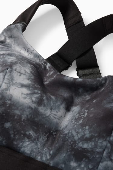 Femmes - Soutien-gorge de sport - ampliforme - 4 Way Stretch - protection UV - noir / gris