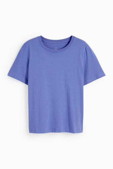 Damen - Basic-T-Shirt - lila
