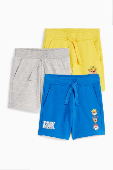 Bambini - Confezione da 3 - PAW Patrol - shorts di felpa - grigio chiaro melange