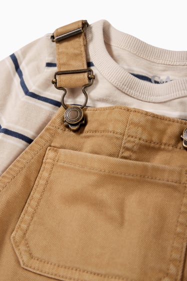 Neonati  - Completo per neonati - 2 pezzi - beige