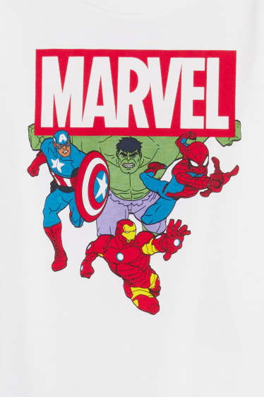 Kinder - Multipack 5er - Marvel - Kurzarmshirt - weiss