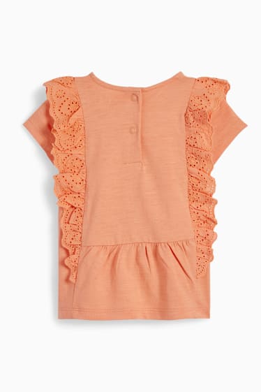 Bebeluși - Tricou cu mânecă scurtă bebeluși - portocaliu