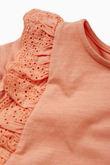 Niemowlęta - Koszulka niemowlęca z krótkim rękawem - pomarańczowy