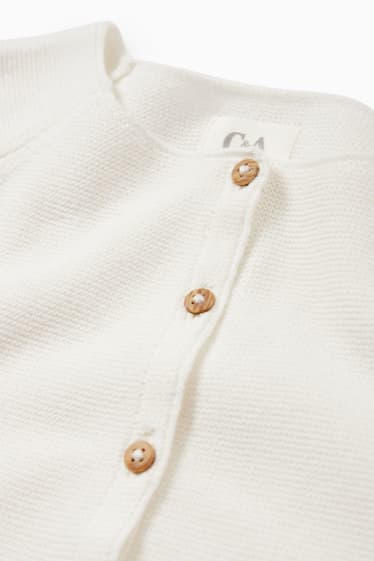 Bebeluși - Cardigan tricotat bebeluși - alb-crem