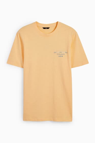 Heren - T-shirt - licht oranje