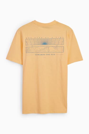 Heren - T-shirt - licht oranje