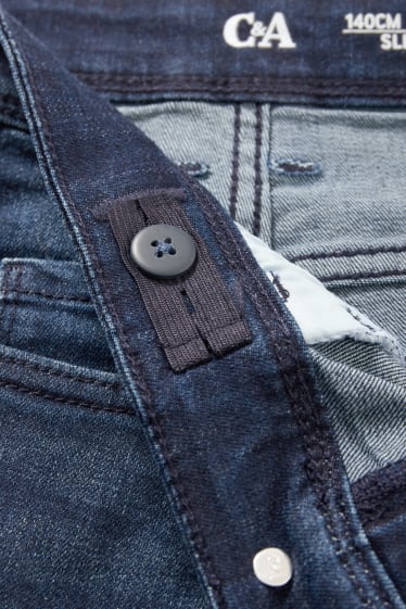 Kinderen - Korte spijkerbroek - jeansdonkerblauw
