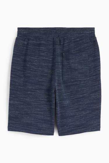 Uomo - Shorts in felpa - blu scuro-melange