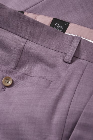Hommes - Pantalon de costume - slim fit - Flex - LYCRA® - violet clair