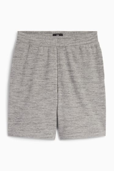 Hommes - Short en molleton - gris chiné