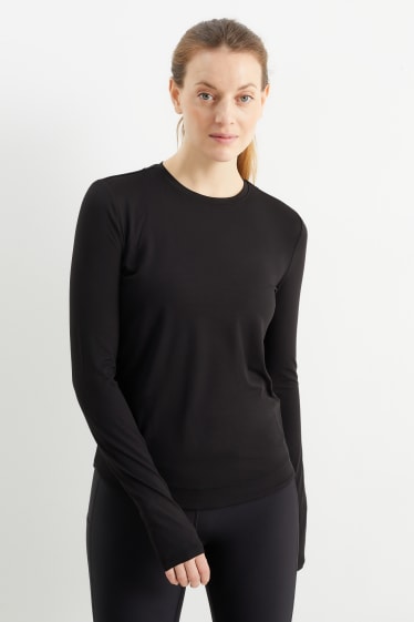 Kobiety - Funkcyjna koszulka z długim rękawem - czarny