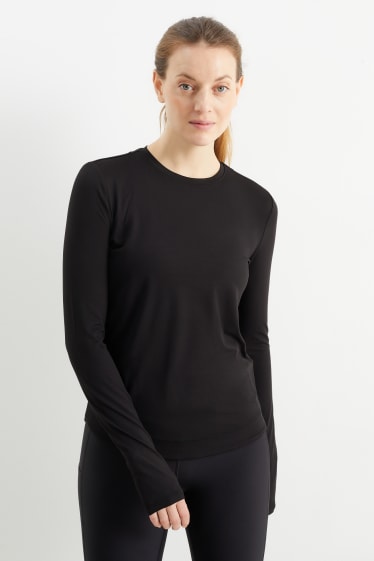 Dames - Sportlongsleeve - zwart