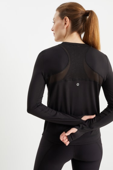 Dames - Sportlongsleeve - zwart