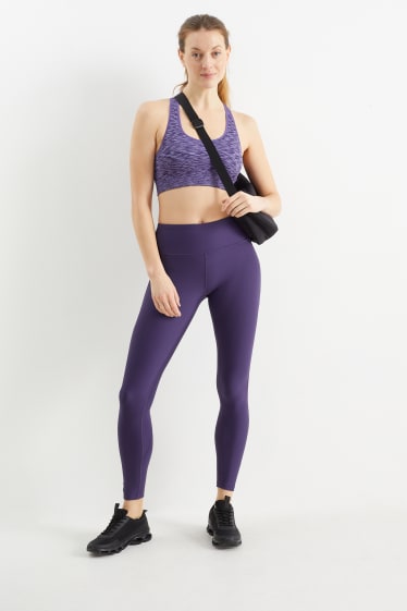 Donna - Leggings - 4 Way Stretch - porpora