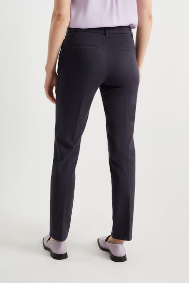 Donna - Pantaloni chino - vita media - tapered fit - blu scuro
