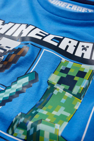 Niños - Minecraft - pijama corto - 2 piezas - azul claro